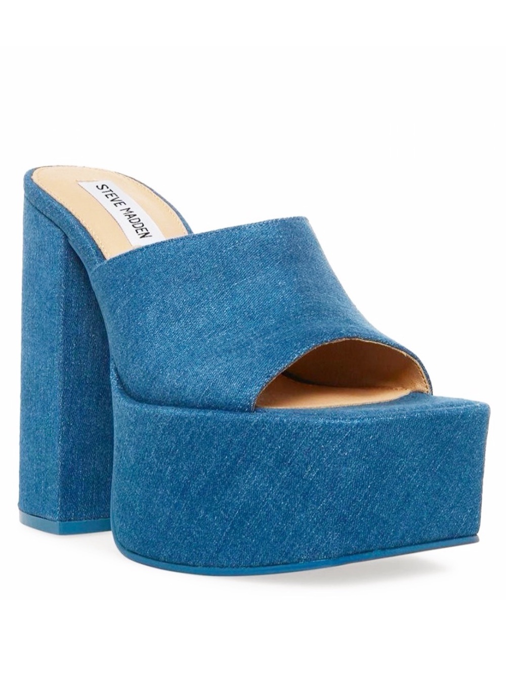 {Steve Madden} Trixie Denim Platform Sandals.